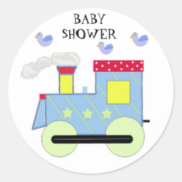 Pegatina Redonda Choo Choo Train Baby Shower