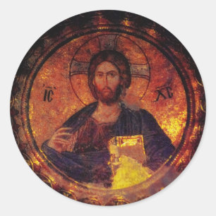Pegatina Redonda Chora Christ