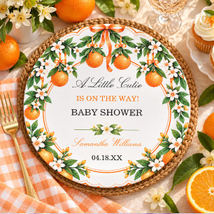 Pegatina Redonda Chorreado de naranja de cítros Little Cutie baby s