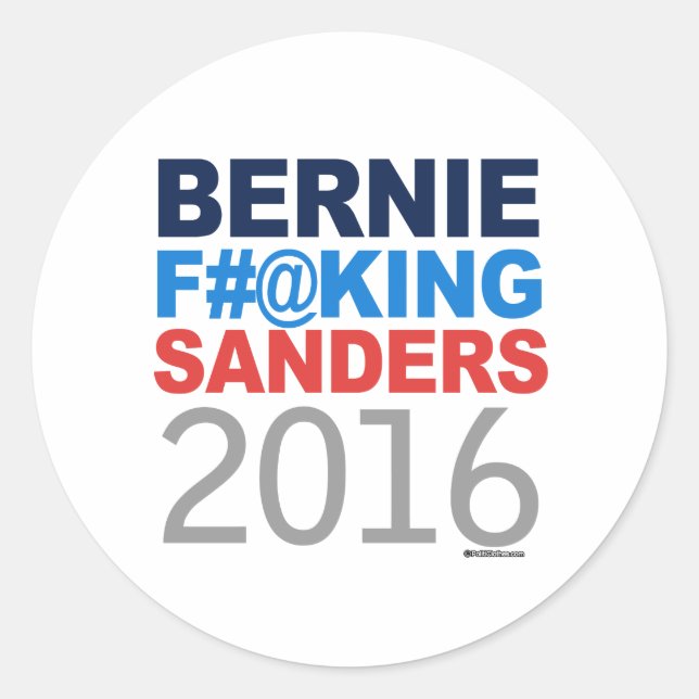 Pegatina Redonda Chorreadoras 2016 de Bernie Effing (Anverso)