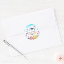Chorreante Bajo el Mar Acuarela Baby Shower