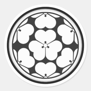 Pegatina Redonda Chosokabe Clan Kamon