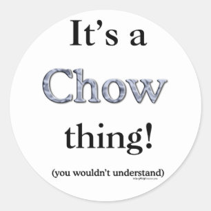 Pegatina Redonda Chow Chow Thing
