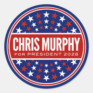 Pegatina Redonda Chris Murphy Presidente 2028