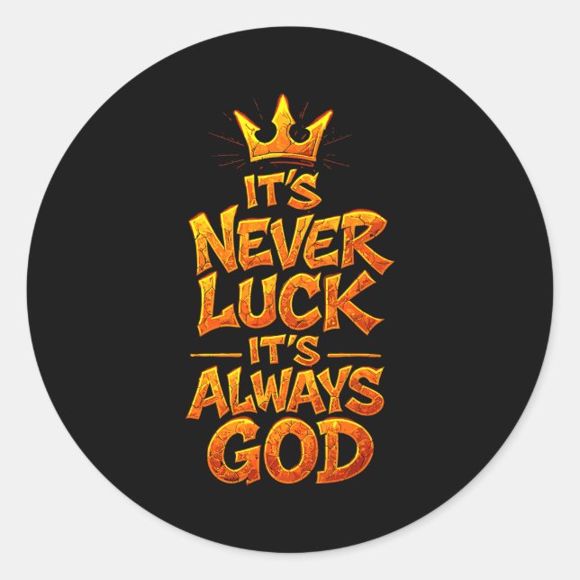 Pegatina Redonda Christian Faith God Quote Religious Belief Men Wom (Anverso)