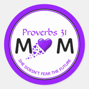 Pegatina Redonda Christian PROV 31 MOM Día de la Madre del Corazón