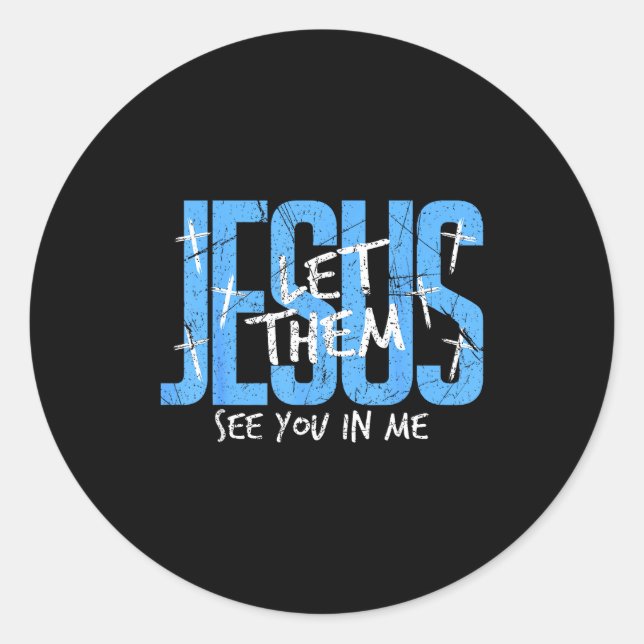 Pegatina Redonda Christian Religious See You In Me Thankful Thanksg (Anverso)