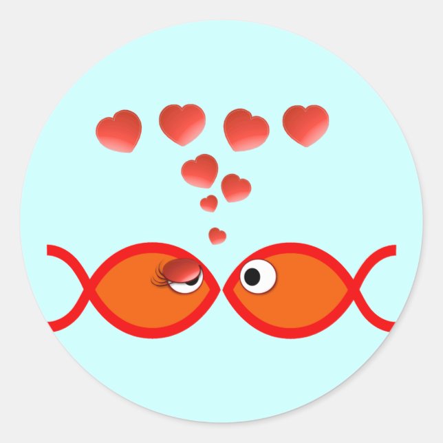 Pegatina Redonda Christian Valentine Naranja v2 (Anverso)