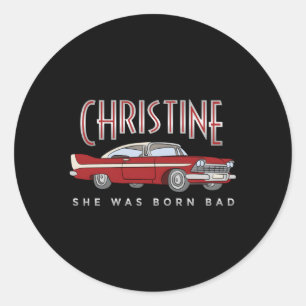 Pegatina Redonda Christine Car Model Automotive