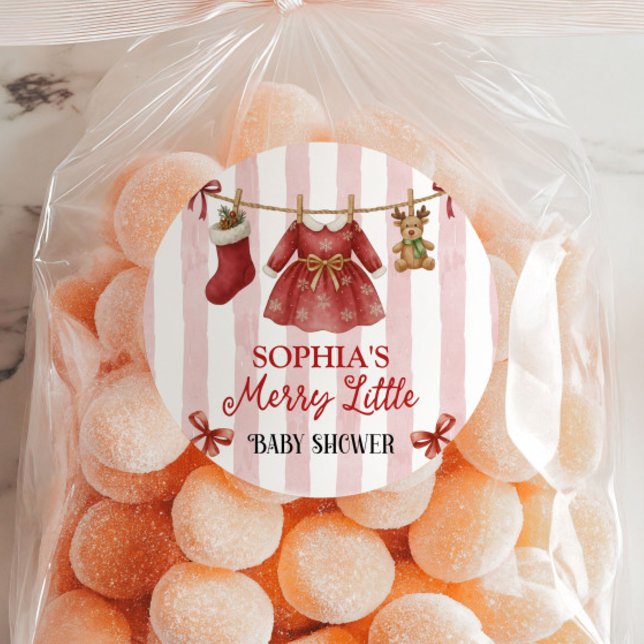 Pegatina Redonda Christmas Baby Shower  (Subido por el creador)