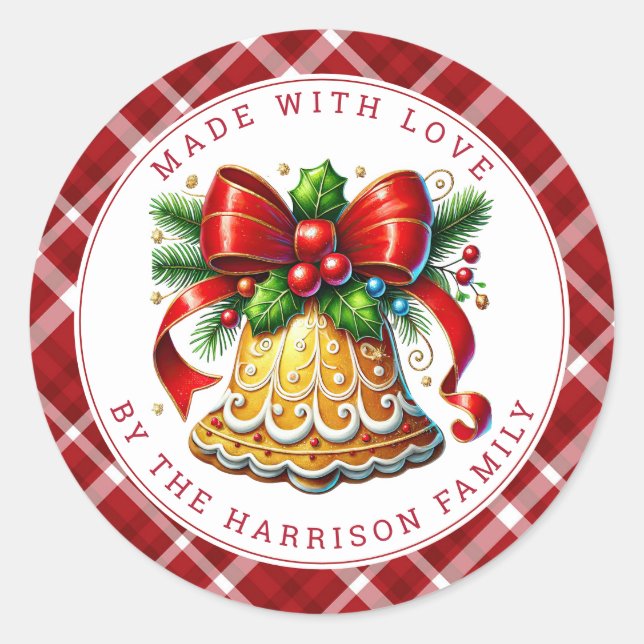 Pegatina Redonda Christmas Cookies Round Stickers (Anverso)