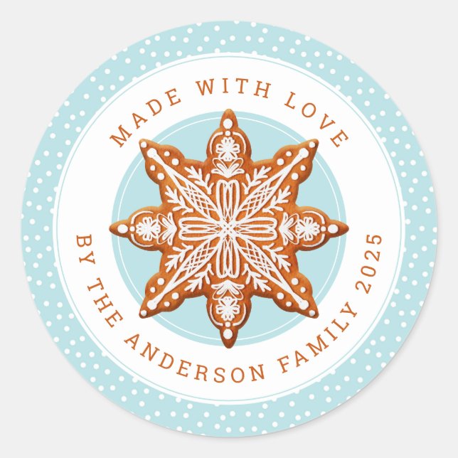 Pegatina Redonda Christmas Cookies Round Stickers (Anverso)