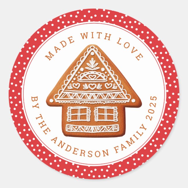 Pegatina Redonda Christmas Cookies Round Stickers (Anverso)