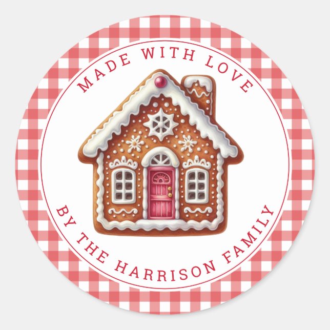 Pegatina Redonda Christmas Cookies Round Stickers (Anverso)