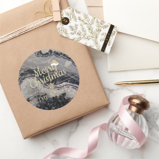 Pegatina Redonda Christmas geode sticker (Regalar)