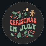Pegatina Redonda Christmas In July Humor Summer Sarcastic Santa<br><div class="desc">Christmas In July Humor Summer Sarcastic Santa Gift. Perfect gift for your dad,  mom,  papa,  men,  women,  friend and family members on Thanksgiving Day,  Christmas Day,  Mothers Day,  Fathers Day,  4th of July,  1776 Independent day,  Veterans Day,  Halloween Day,  Patrick's Day</div>