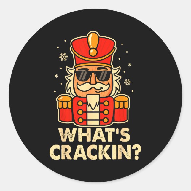 Pegatina Redonda Christmas Nutcracker Shirt Men Kids Women Boys Chr (Anverso)