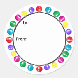 Pegatina Redonda Christmas Ornament Gift Stickers