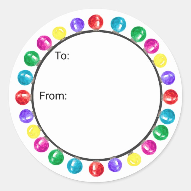 Pegatina Redonda Christmas Ornament Gift Stickers (Anverso)