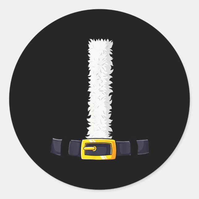 Pegatina Redonda Christmas Santa-santa Claus Costume Fun Santa Suit (Anverso)