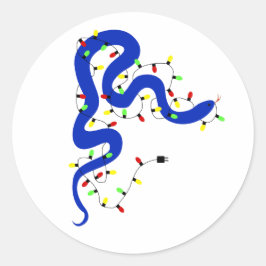 Pegatina Redonda Christmas Snake Stickers