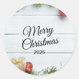 Pegatina Redonda Christmas Sticker – Festive Holiday Decal