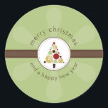 Pegatina Redonda CHRISTMAS STICKER :: moderno árbol estroboscópico<br><div class="desc">Ilustracion y diseño originales de Kat Massard copyright 2009. - - - - - - - - - - - - - - - - - - - - - - - - - - - - - - - - - - - - - - - - - -...</div>