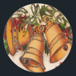 PEGATINA REDONDA CHRISTMAS STICKER - NAVIDADES BELLS<br><div class="desc">Otra imagen de campanas de Navidades para este pegatina.</div>