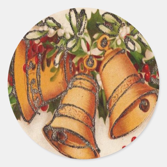 PEGATINA REDONDA CHRISTMAS STICKER - NAVIDADES BELLS (Anverso)
