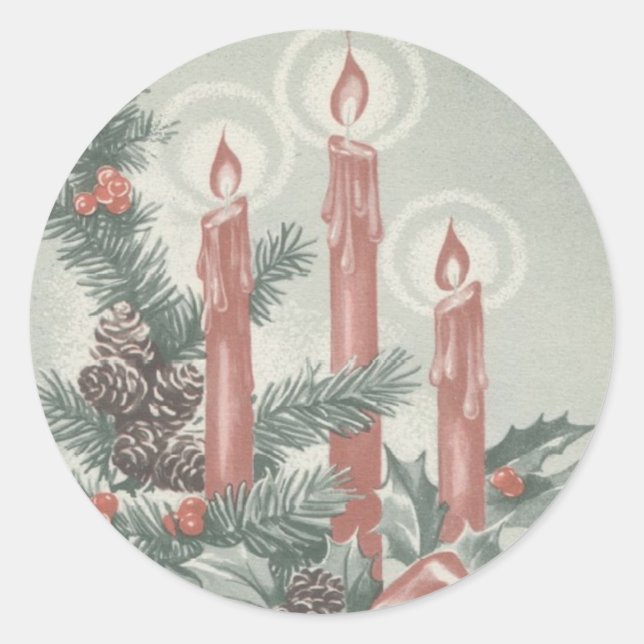 PEGATINA REDONDA CHRISTMAS STICKER - VELOCIDAD Y VELAS ADVENTES (Anverso)
