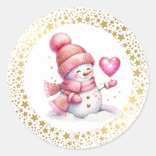 Pegatina Redonda Christmas Stickers (Anverso)