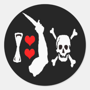 Pegatina Redonda Christopher cambiante - corazones