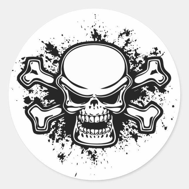 Pegatina Redonda Chromeboy-Splat (Anverso)