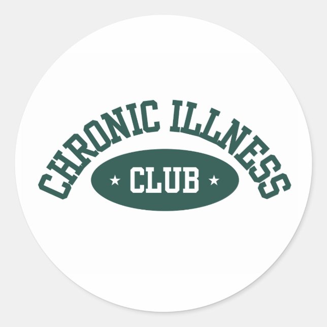 Pegatina Redonda Chronic Illness Club Sticker, Disability Awareness (Anverso)