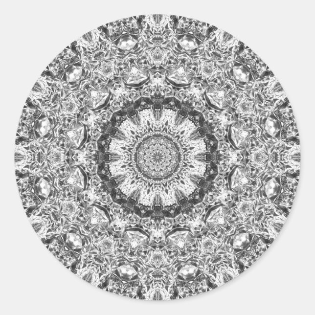Pegatina Redonda Chrystal Kaleidoscope 01 (Anverso)
