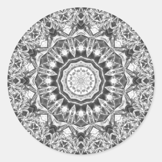Pegatina Redonda Chrystal Kaleidoscope 08 (Anverso)