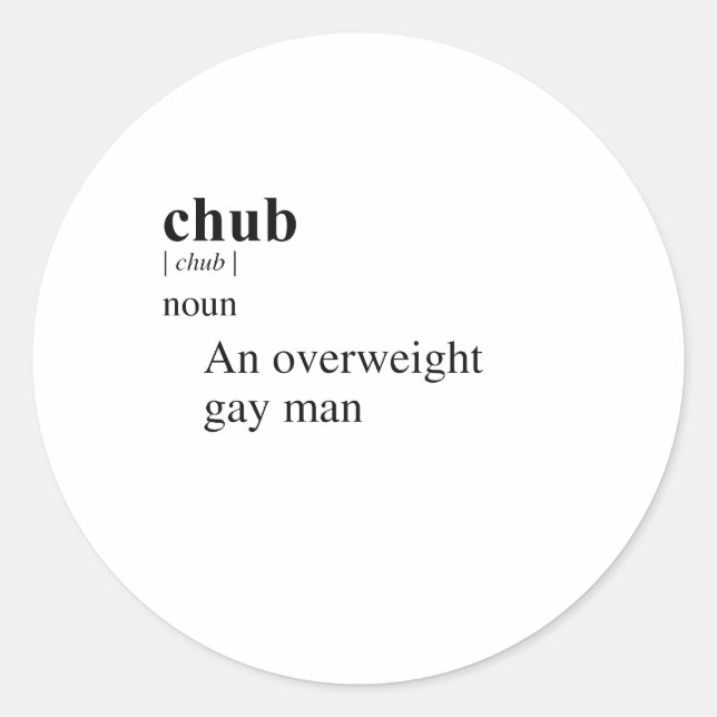 PEGATINA REDONDA CHUB (Anverso)