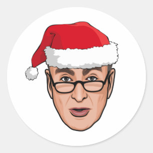PEGATINA REDONDA CHUCK SCHUMER NAVIDADES