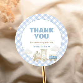 Pegatina Redonda Chugga Chugga Train Birthday 