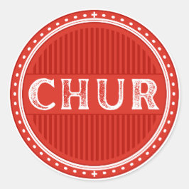 Pegatina Redonda Chur City Pride Emblem – Swiss Identity