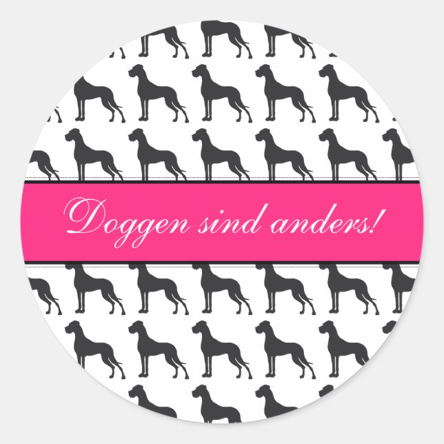 Pegatina Redonda CI para criadores de Dogos (Anverso)