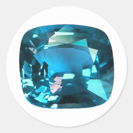 Pegatina Redonda Cian Sky Blue