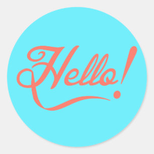Pegatina Redonda Ciánico suave y dulcamara hola