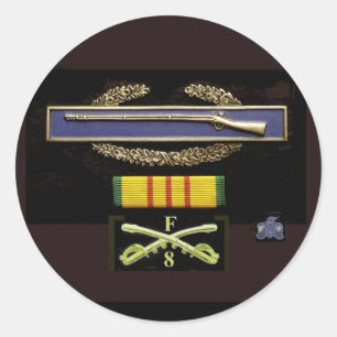 Pegatina Redonda CIB azul de los azules del fantasma