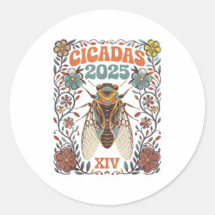 Pegatina Redonda Cicada Brood Xiv Tour a la Reunión 2025