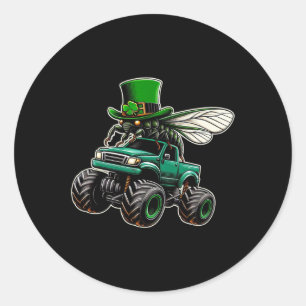 Pegatina Redonda Cicada St Patricks Aover St Patricks Y Cicada Fo