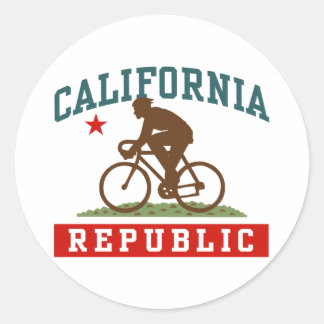 Pegatina Redonda Ciclismo de California