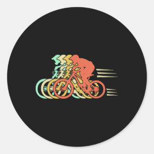 Pegatina Redonda Ciclismo de estilo vintage bicicleta ciclismo de m