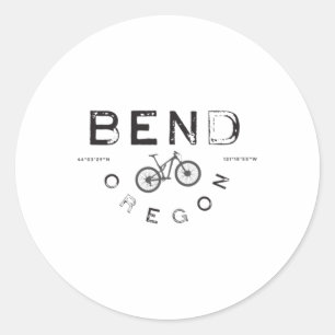 Pegatina Redonda Ciclismo de montaña en Bend Oregon
