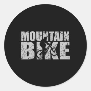 Pegatina Redonda Ciclismo de montaña en bicicleta Mtb